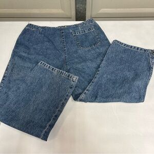 New York & Company High Rise Straight Leg Jeans Women Size 12 100% Cotton Denim